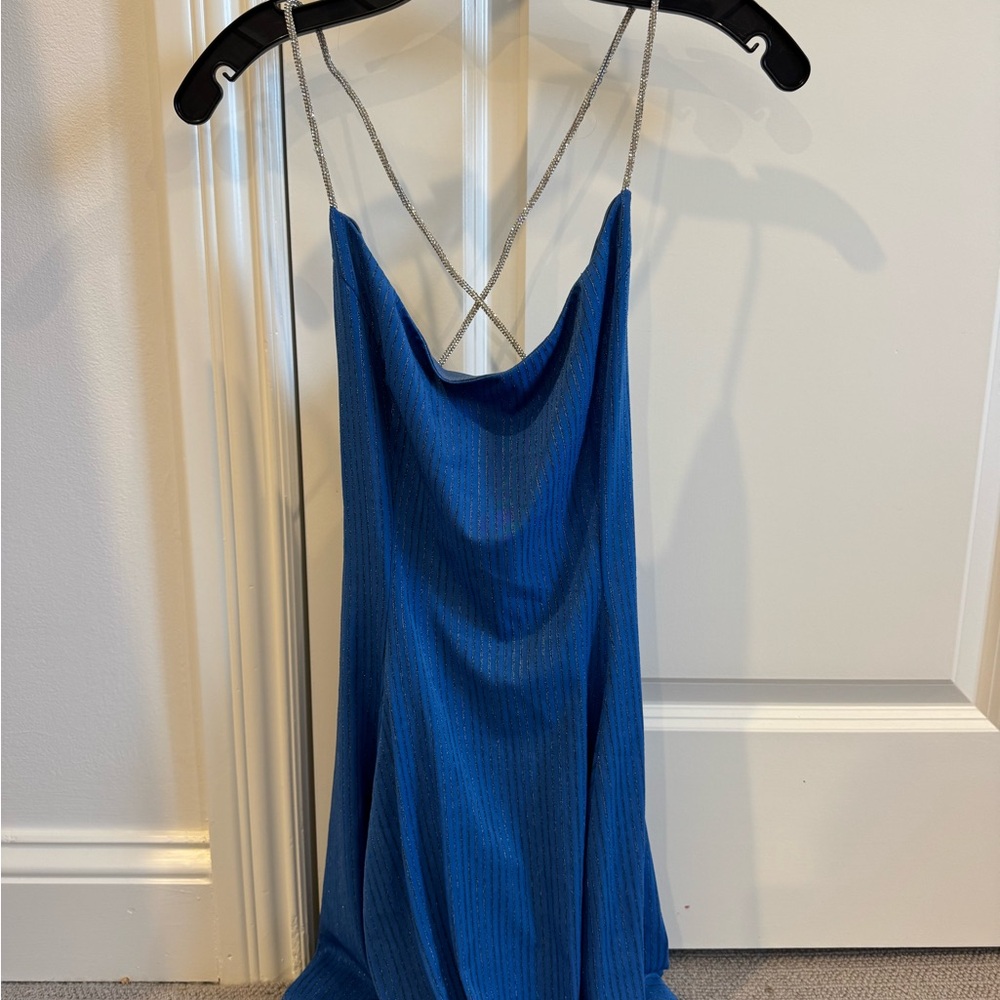 Lucy in the Sky blue mini dress size S